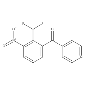 (2-(Difluoromethyl)-3-nitrophenyl)(pyridin-4-yl)methanone Structure