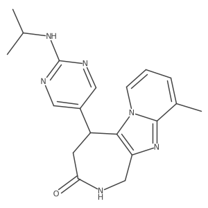 5-[2-(isopropylamino)pyrimidin-5-yl]-10-methyl-1,2,4,5-tetrahydro-3H-pyrido[1',2':1,2]imidazo[4,5-c]azepin-3-one Structure