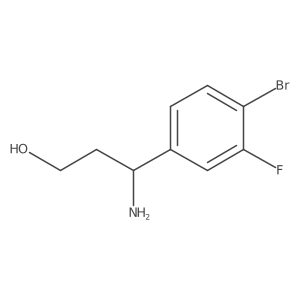 (3S)-3-Amino-3-(4-bromo-3-fluorophenyl)propan-1-OL结构式