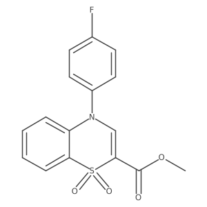 methyl 4-(4-fluorophenyl)-4H-1,4-benzothiazine-2-carboxylate 1,1-dioxide Structure