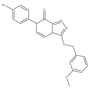 7-(4-bromophenyl)-3-((3-methoxybenzyl)thio)-[1,2,4]triazolo[4,3-a]pyrazin-8(7H)-one Structure