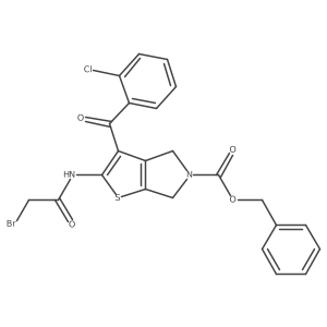 Phenylmethyl 2-[(2-bromoacetyl)amino]-3-(2-chlorobenzoyl)-4,6-dihydro-5H-thieno[2,3-c]pyrrole-5-carboxylate Structure