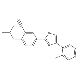 2-Isopropoxy-5-(3-(3-methylpyridin-4-yl)-1,2,4-oxadiazol-5-yl)benzonitrile Structure
