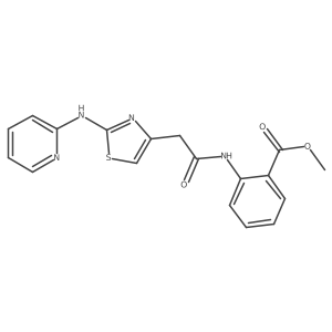 Methyl 2-(2-(2-(pyridin-2-ylamino)thiazol-4-yl)acetamido)benzoate Structure
