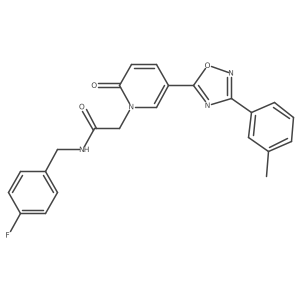 N-(4-fluorobenzyl)-2-{5-[3-(3-methylphenyl)-1,2,4-oxadiazol-5-yl]-2-oxopyridin-1(2H)-yl}acetamide结构式