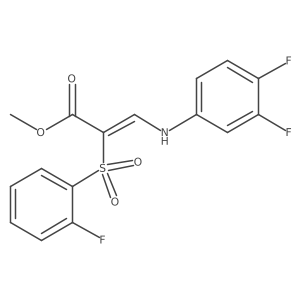 methyl (2E)-3-[(3,4-difluorophenyl)amino]-2-[(2-fluorophenyl)sulfonyl]acrylate Structure
