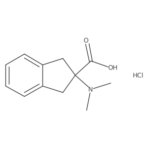 2-(dimethylamino)-2,3-dihydro-1H-indene-2-carboxylic acid hydrochloride Structure