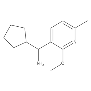 3-Pyridinemethanamine, I+/--cyclopentyl-2-methoxy-6-methyl- Structure