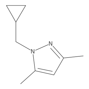 1-(Cyclopropylmethyl)-3,5-dimethyl-1H-pyrazole结构式
