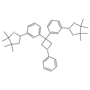 1-Phenyl-3,3-bis[3-(4,4,5,5-tetramethyl-1,3,2-dioxaborolan-2-yl)phenyl]azetidine结构式