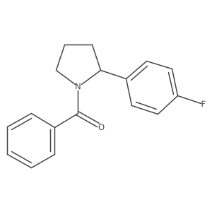 (2-(4-Fluorophenyl)pyrrolidin-1-yl)(phenyl)methanone结构式