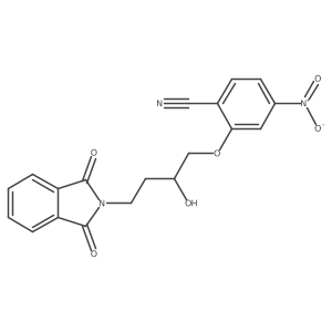 2-(4-(1,3-Dioxoisoindolin-2-yl)-2-hydroxybutoxy)-4-nitrobenzonitrile结构式