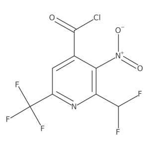 2-(Difluoromethyl)-3-nitro-6-(trifluoromethyl)pyridine-4-carbonyl chloride结构式