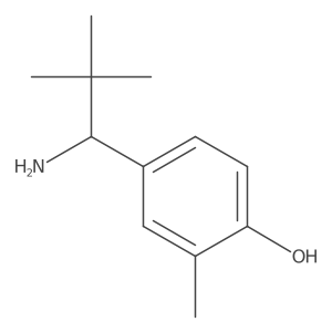 4-(1-Amino-2,2-dimethylpropyl)-2-methylphenol结构式