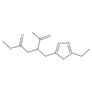 methyl 2-{N-[(2-ethyl-1,3-thiazol-5-yl)methyl]acetamido}acetate Structure