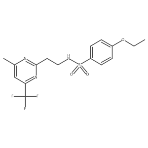 4-ethoxy-N-{2-[4-methyl-6-(trifluoromethyl)pyrimidin-2-yl]ethyl}benzene-1-sulfonamide结构式