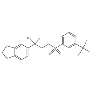 N-(2-(benzo[d][1,3]dioxol-5-yl)-2-hydroxypropyl)-3-(trifluoromethyl)benzenesulfonamide Structure