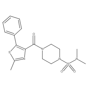 N,N-dimethyl-4-[(2-methyl-5-phenyl-1,3-thiazol-4-yl)carbonyl]piperazine-1-sulfonamide Structure