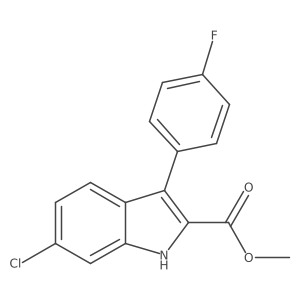 Methyl 6-chloro-3-(4-fluorophenyl)-1H-indole-2-carboxylate Structure