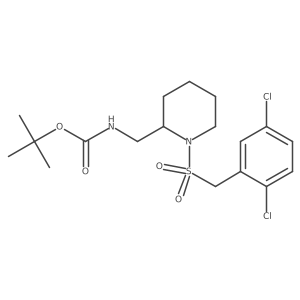 Tert-butyl ((1-((2,5-dichlorobenzyl)sulfonyl)piperidin-2-yl)methyl)carbamate结构式