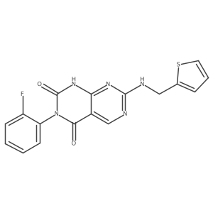 3-(2-fluorophenyl)-7-[(2-thienylmethyl)amino]pyrimido[4,5-d]pyrimidine-2,4(1H,3H)-dione结构式