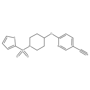 6-((1-(Thiophen-2-ylsulfonyl)piperidin-4-yl)oxy)nicotinonitrile结构式