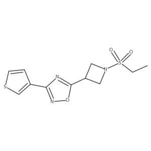 5-(1-(Ethylsulfonyl)azetidin-3-yl)-3-(thiophen-3-yl)-1,2,4-oxadiazole结构式