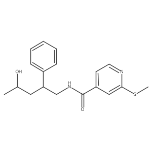 N-(4-hydroxy-2-phenylpentyl)-2-(methylsulfanyl)pyridine-4-carboxamide结构式