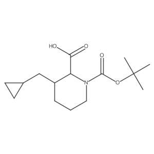 1-(tert-Butoxycarbonyl)-3-(cyclopropylmethyl)-2-piperidinecarboxylic acid Structure