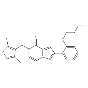 2-(2-butoxyphenyl)-5-((3,5-dimethylisoxazol-4-yl)methyl)pyrazolo[1,5-a]pyrazin-4(5H)-one Structure