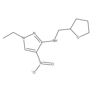 1-Ethyl-4-nitro-N-((tetrahydrofuran-2-yl)methyl)-1H-pyrazol-3-amine Structure