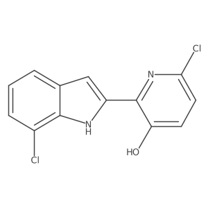 6-Chloro-2-(7-chloro-1H-indol-2-yl)-3-pyridinol Structure