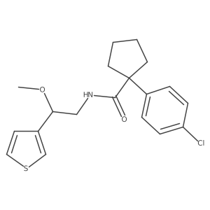 1-(4-chlorophenyl)-N-(2-methoxy-2-(thiophen-3-yl)ethyl)cyclopentanecarboxamide Structure