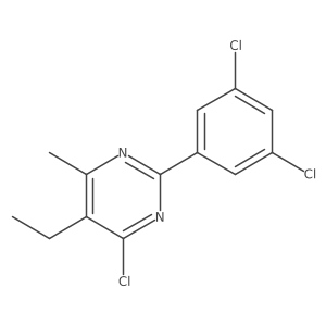 4-Chloro-2-(3,5-dichlorophenyl)-5-ethyl-6-methylpyrimidine结构式