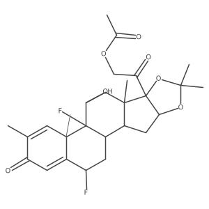 6alpha,9-Difluoro-11beta,16alpha,17,21-tetrahydroxy-2-methylpregna-1,4-diene-3,20-dione 21-acetate acetone acetal结构式