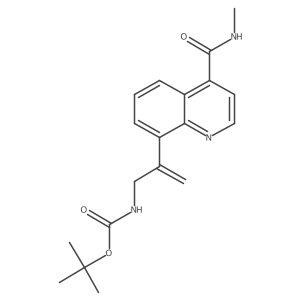 Tert-butyl (2-(4-(methylcarbamoyl)quinolin-8-yl)allyl)carbamate结构式