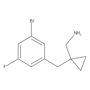 (1-(3-Bromo-5-fluorobenzyl)cyclopropyl)methanamine Structure