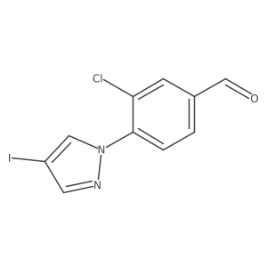 3-Chloro-4-(4-iodo-1H-pyrazol-1-YL)benzaldehyde结构式