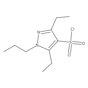 3,5-diethyl-1-propyl-1H-pyrazole-4-sulfonyl chloride Structure