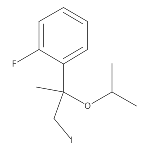 1-Fluoro-2-[1-iodo-2-(propan-2-yloxy)propan-2-yl]benzene Structure