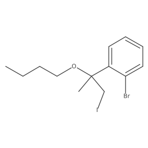 1-Bromo-2-(2-butoxy-1-iodopropan-2-yl)benzene结构式