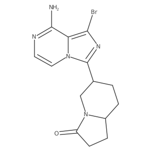 cis-6-(8-amino-1-bromoimidazo[1,5-a]pyrazin-3-yl)hexahydroindolizin-3(2H)-one结构式