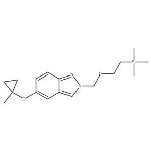 2H-Indazole, 5-[(1-methylcyclopropyl)oxy]-2-[[2-(trimethylsilyl)ethoxy]methyl]- Structure