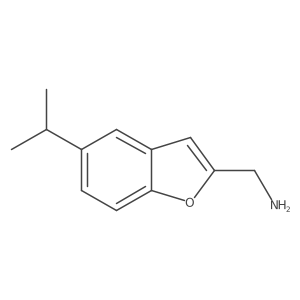 [5-(Propan-2-yl)-1-benzofuran-2-yl]methanamine结构式