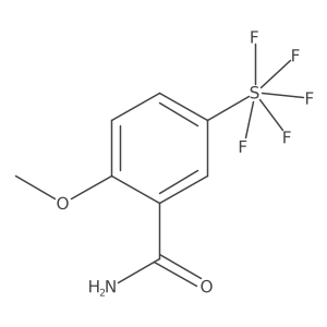 2-Methoxy-5-(pentafluorosulfur)benzamide结构式