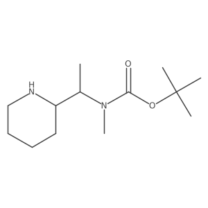 tert-butyl N-methyl-N-[1-(piperidin-2-yl)ethyl]carbamate Structure