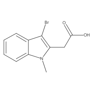 2-(3-bromo-1-methyl-1H-indol-2-yl)acetic acid结构式