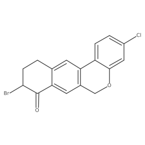 8H-Benzo[b]naphtho[2,3-d]pyran-8-one, 9-bromo-3-chloro-6,9,10,11-tetrahydro- Structure
