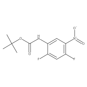 Tert-butyl (2,4-difluoro-5-nitrophenyl)carbamate结构式