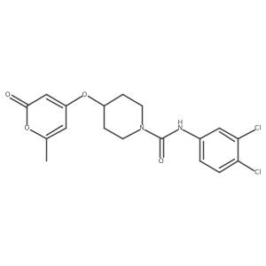 N-(3,4-dichlorophenyl)-4-((6-methyl-2-oxo-2H-pyran-4-yl)oxy)piperidine-1-carboxamide结构式